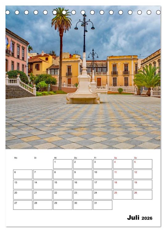 Produktbild: Wundersch&ouml;nes Reiseziel - La Laguna und La Orotava (Tischkalender 2026 DIN A5 hoch), CALVENDO Monatskalender