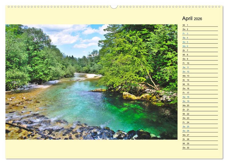 Produktbild: Slowenien - Impressionen eines Naturjuwels (Wandkalender 2026 DIN A2 quer), CALVENDO Monatskalender