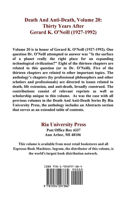 Produktbild: Death And Anti-Death, Volume 20