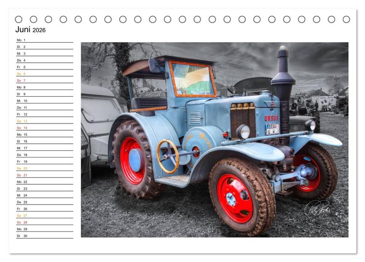 Produktbild: Trecker - Oldtimer / Geburtstagskalender (Tischkalender 2026 DIN A5 quer), CALVENDO Monatskalender