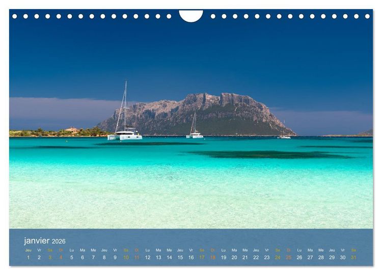 Produktbild: Sardaigne - L'&acirc;me sauvage de la M&eacute;diterran&eacute;e (Calendrier mural 2026 DIN A4 vertical), CALVENDO calendrier mensuel