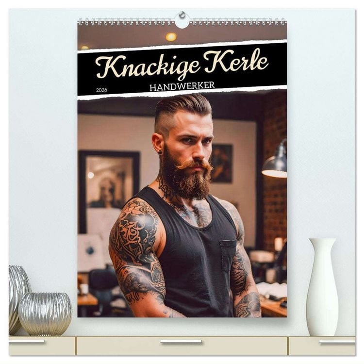 Produktbild: Knackige Kerle - Handwerker (hochwertiger Premium Wandkalender 2026 DIN A2 hoch), Kunstdruck in Hochglanz