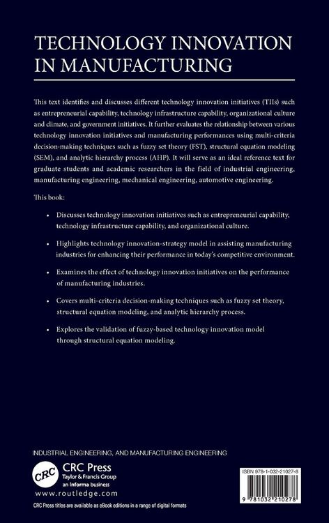 Produktbild: Technology Innovation in Manufacturing