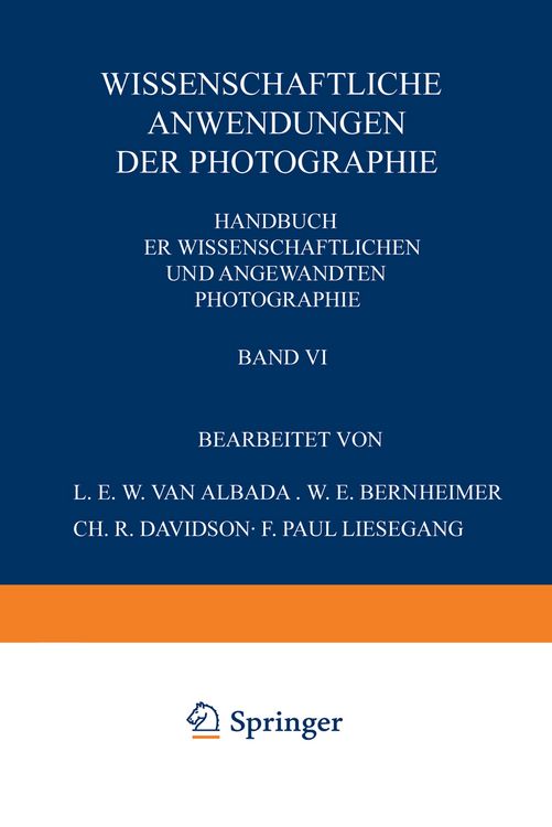 Produktbild: Wissenschaftliche Anwendungen der Photographie