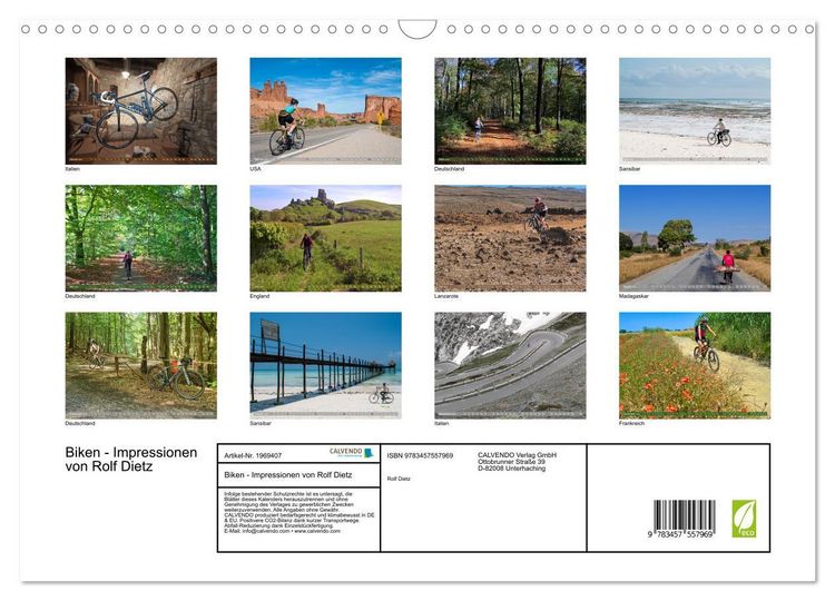 Produktbild: Biken - Impressionen von Rolf Dietz (Wandkalender 2026 DIN A3 quer), CALVENDO Monatskalender
