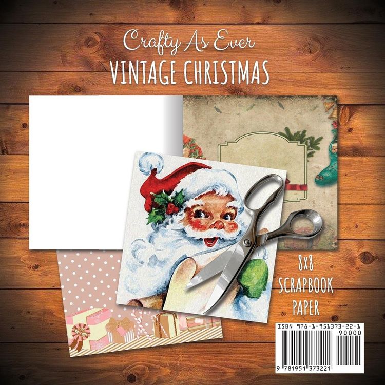 Produktbild: Vintage Christmas Scrapbook Paper Pad 8x8 Scrapbooking Kit for Papercrafts, Cardmaking, DIY Crafts, Holiday Theme, Retro Design