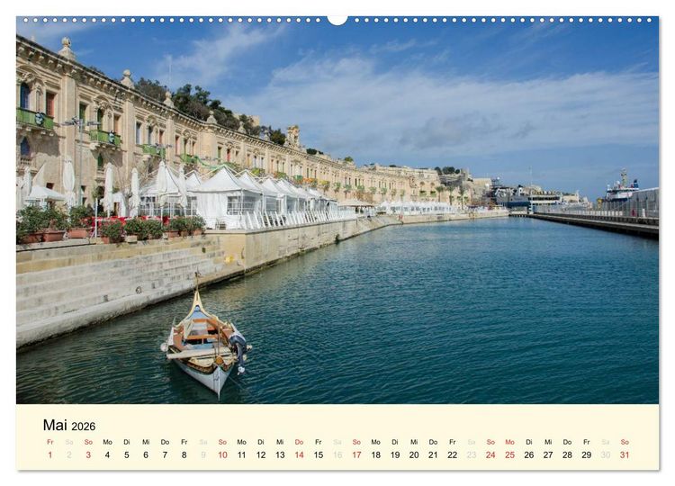 Produktbild: Malta und Gozo, Perlen im Mittelmeer (Wandkalender 2026 DIN A2 quer), CALVENDO Monatskalender