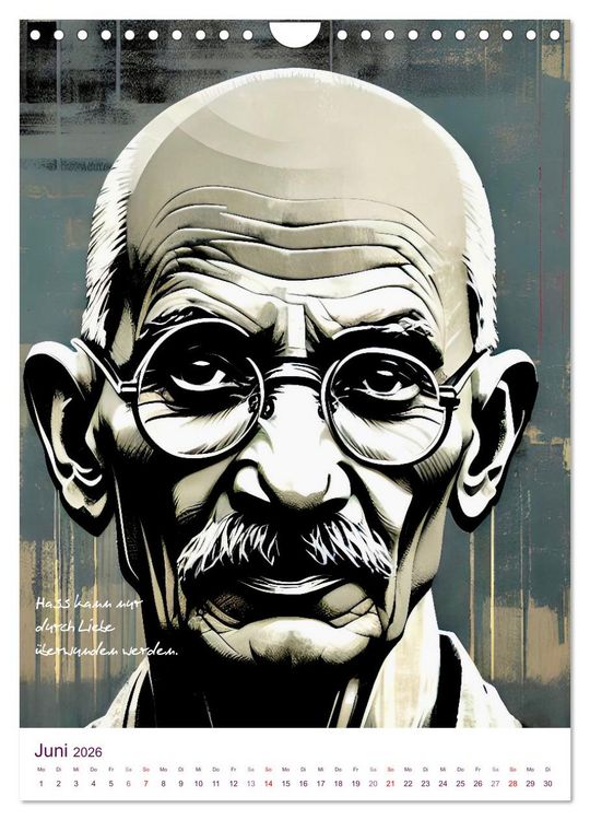 Produktbild: Mahatma Gandhi (Wandkalender 2026 DIN A4 hoch), CALVENDO Monatskalender