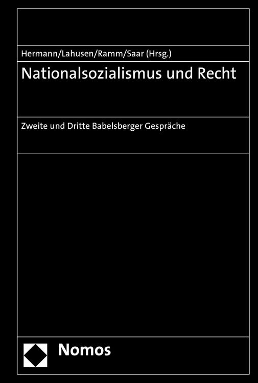 Produktbild: Nationalsozialismus und Recht