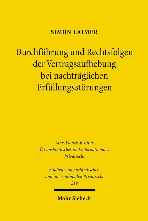Produktbild: Durchf&uuml;hrung und Rechtsfolgen der Vertragsaufhebung bei nachtr&auml;glichen Erf&uuml;llungsst&ouml;rungen
