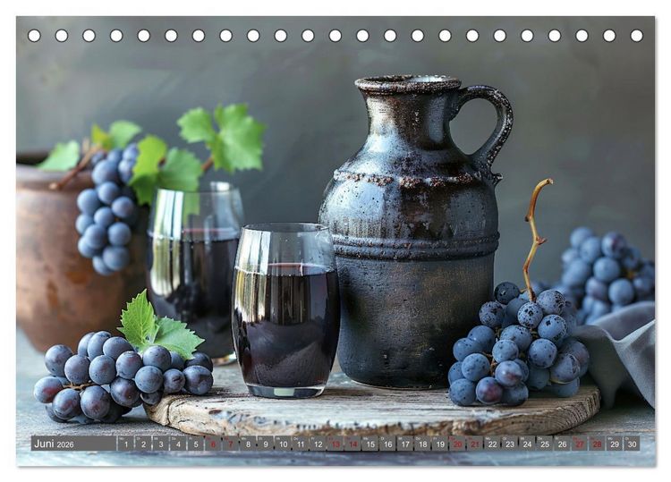 Produktbild: Wein begeistert (Tischkalender 2026 DIN A5 quer), CALVENDO Monatskalender