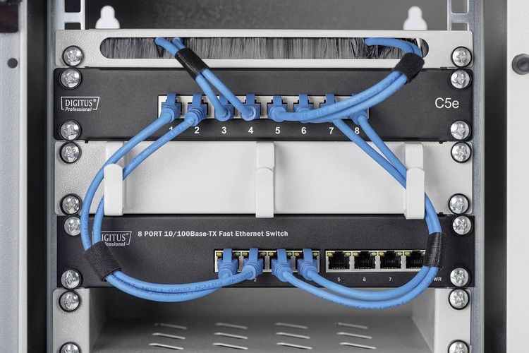Produktbild: Digitus DN-10-05U-1 10 Zoll Wandgeh&auml;use 6 HE Lichtgrau (RAL 7035)