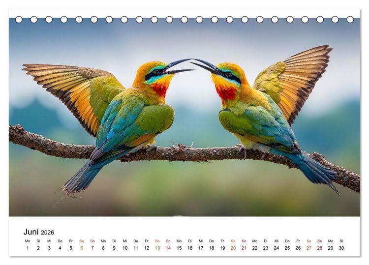 Produktbild: Bienenfresser - im Flug der Farben (Tischkalender 2026 DIN A5 quer), CALVENDO Monatskalender