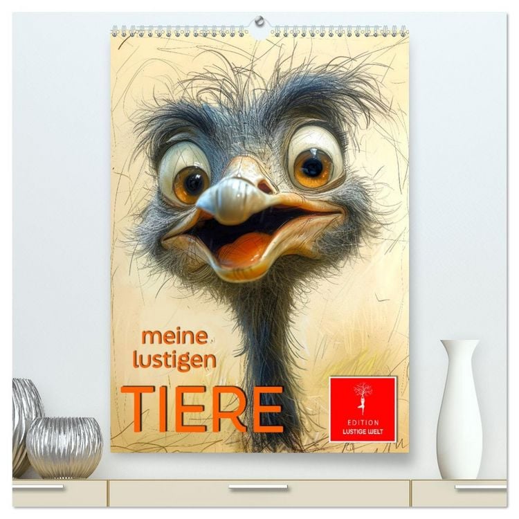 Produktbild: Meine lustigen Tiere (hochwertiger Premium Wandkalender 2026 DIN A2 hoch), Kunstdruck in Hochglanz