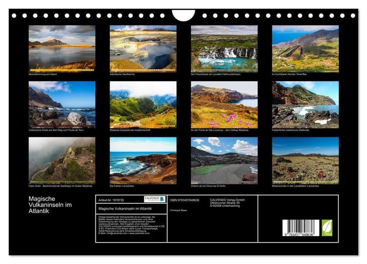 Produktbild: Magische Vulkaninseln im Atlantik (Wandkalender 2026 DIN A4 quer), CALVENDO Monatskalender