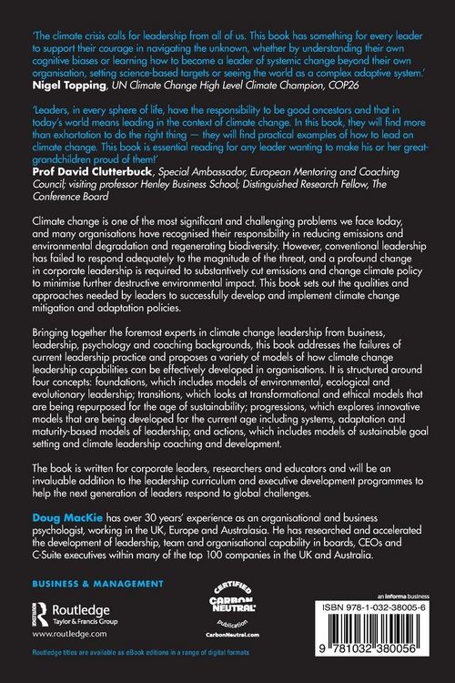 Produktbild: The Handbook of Climate Change Leadership in Organisations