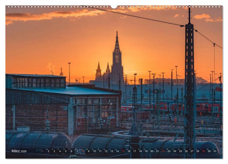 Produktbild: Ulm f&uuml;r Nachtspatzen (Wandkalender 2026 DIN A2 quer), CALVENDO Monatskalender