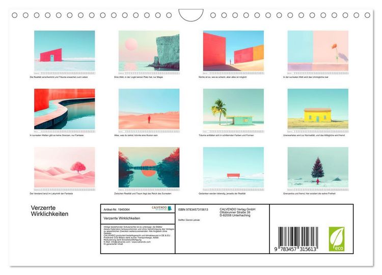 Produktbild: Verzerrte Wirklichkeiten (Wandkalender 2026 DIN A4 quer), CALVENDO Monatskalender