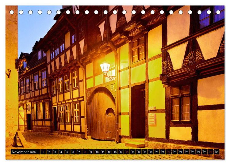 Produktbild: QUEDLINBURG F&Uuml;R NACHTSCHW&Auml;RMER (Tischkalender 2026 DIN A5 quer), CALVENDO Monatskalender