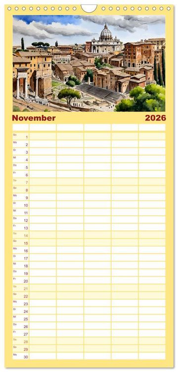 Produktbild: Familienplaner 2026 - Italien - La dolce vita mit 5 Spalten (Wandkalender, 21 x 45 cm) CALVENDO