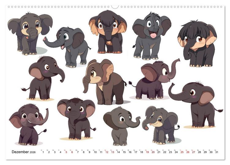 Produktbild: ComicZoo - eine lustige Tiertruppe (Wandkalender 2026 DIN A2 quer), CALVENDO Monatskalender
