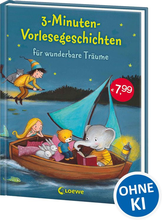 Produktbild: 3-Minuten-Vorlesegeschichten f&uuml;r wunderbare Tr&auml;ume