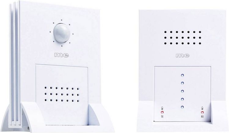 Produktbild: M-e modern-electronics Durchgangsmelder DGF-300 Wei&szlig; mit Bewegungsmelder 41058
