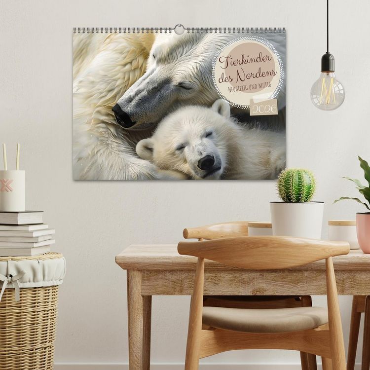 Produktbild: Tierkinder des Nordens (Wandkalender 2026 DIN A3 quer), CALVENDO Monatskalender