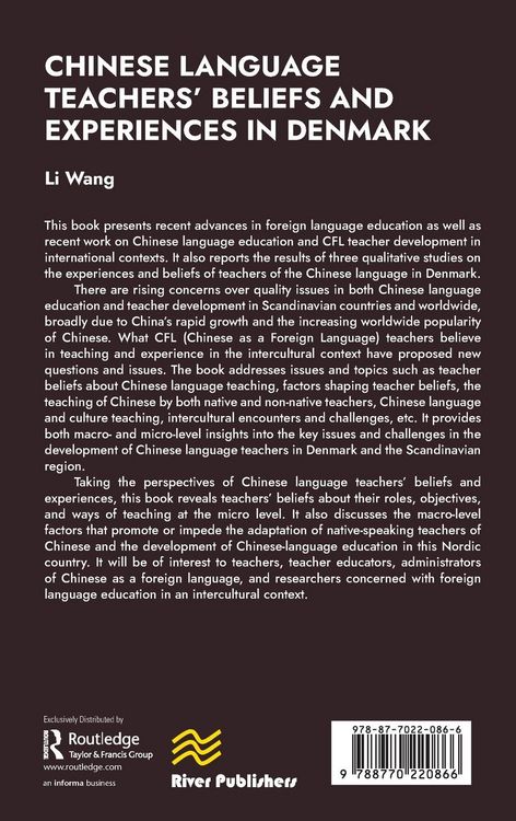 Produktbild: Chinese Language Teachers' Beliefs and Experiences in Denmark