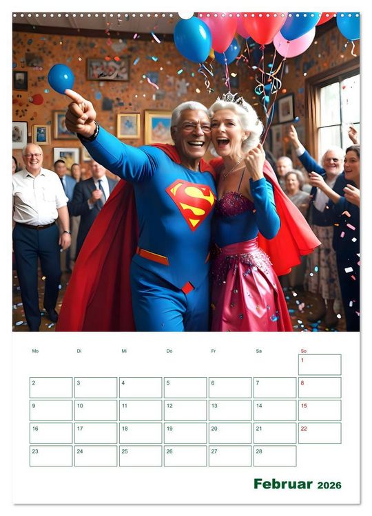 Produktbild: Alt, aber oho - Graue Haare, bunte Abenteuer (hochwertiger Premium Wandkalender 2026 DIN A2 hoch), Kunstdruck in Hochglanz