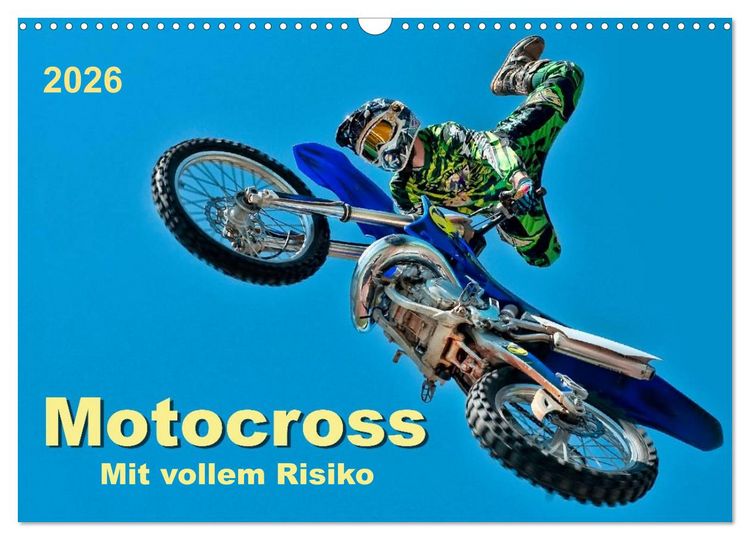 Produktbild: Motocross - mit vollem Risiko (Wandkalender 2026 DIN A3 quer), CALVENDO Monatskalender