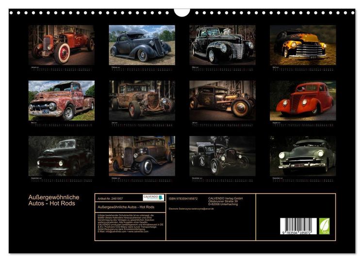 Produktbild: Au&szlig;ergew&ouml;hnliche Autos - Hot Rods (Wandkalender 2027 DIN A3 quer), CALVENDO Monatskalender