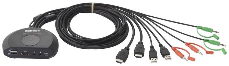 Produktbild: SpeaKa Professional SP-KVM-210 2 Port KVM-Umschalter HDMI Tastatur 4096 x 2160 Pixel