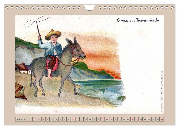 Produktbild: Gru&szlig; aus Travem&uuml;nde (Wandkalender 2026 DIN A4 quer), CALVENDO Monatskalender