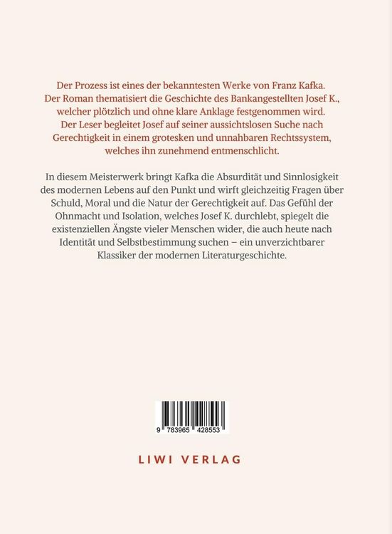 Produktbild: Franz Kafka: Der Prozess. Neuausgabe
