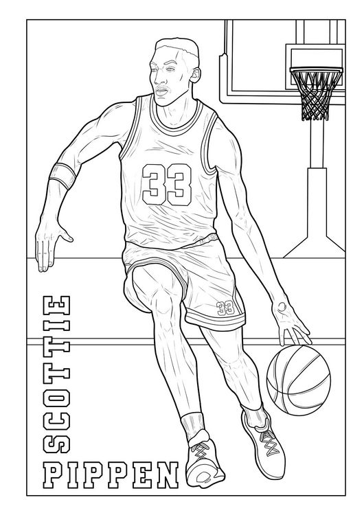 Produktbild: Basketball-Malbuch Stars & Legenden f&uuml;r Kinder ab 8 Jahren, Jugendliche und Erwachsene mit 55 Ausmalmotiven