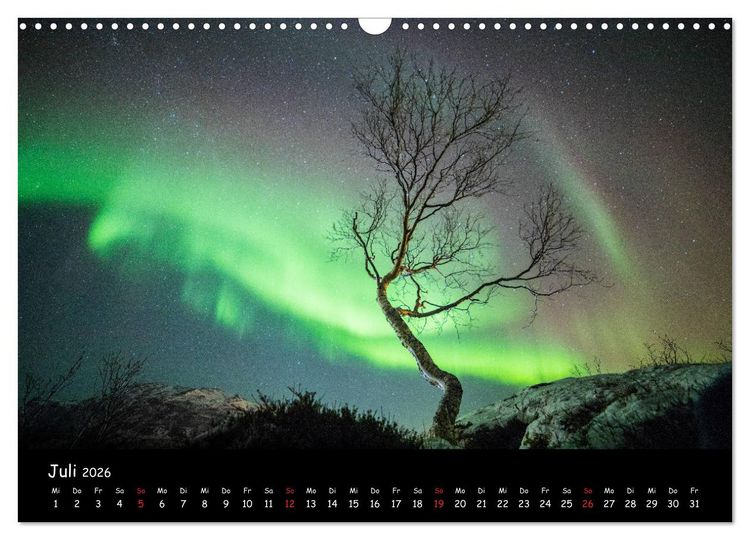 Produktbild: Nordlichtkalender (Wandkalender 2026 DIN A3 quer), CALVENDO Monatskalender
