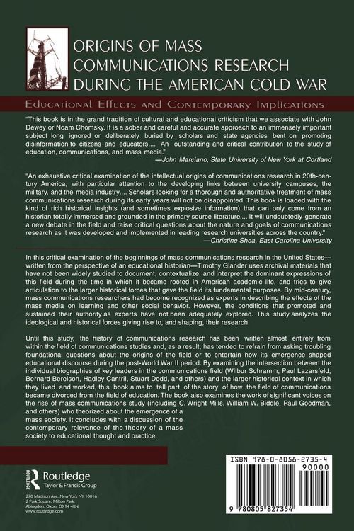 Produktbild: Origins of Mass Communications Research During the American Cold War