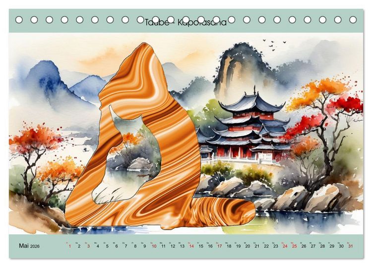 Produktbild: YOGA - Harmonie von K&ouml;rper, Geist und Seele (Tischkalender 2026 DIN A5 quer), CALVENDO Monatskalender