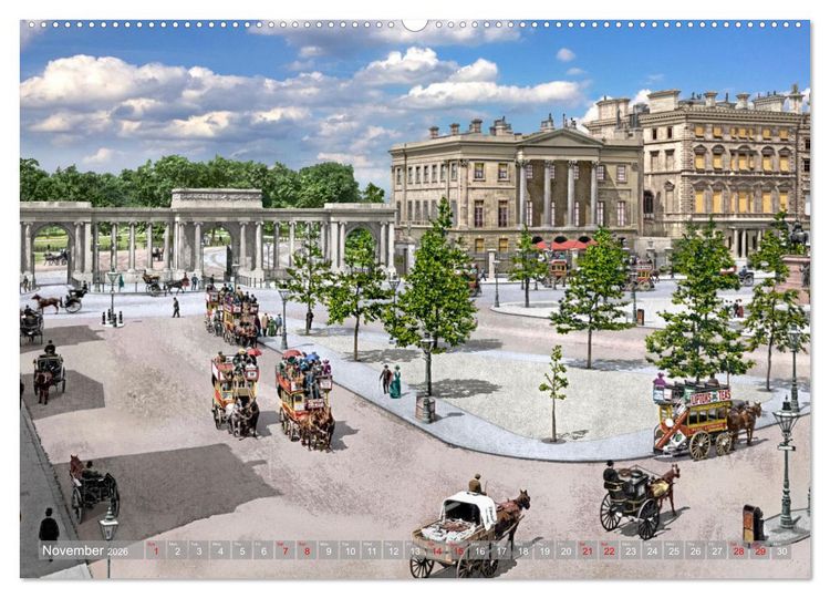 Produktbild: London around 1890-1900 - photos restored and colourised (Wall Calendar 2026 DIN A2 landscape), CALVENDO 12 Month Wall Calendar