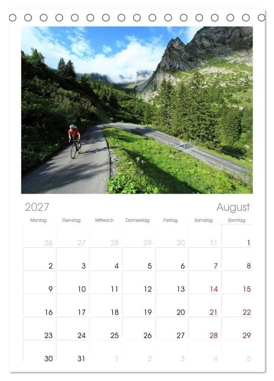 Produktbild: Tischplaner 2027 - Alpenp&auml;sse auf dem Rennrad "Himmlische Serpentinen" (A5 Tischkalender zum Aufstellen) CALVENDO