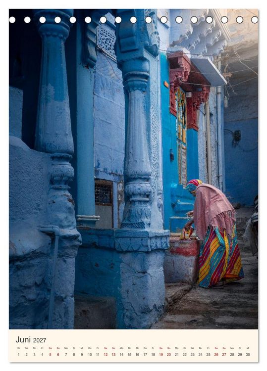 Produktbild: Stra&szlig;enleben in Rajasthan (Tischkalender 2027 DIN A5 hoch), CALVENDO Monatskalender