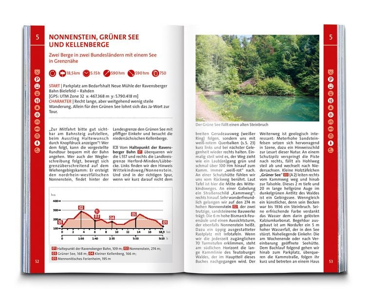 Produktbild: KOMPASS Wanderf&uuml;hrer Naturpark Teutoburger Wald mit Wiehen- und Eggegebirge, 55 Touren