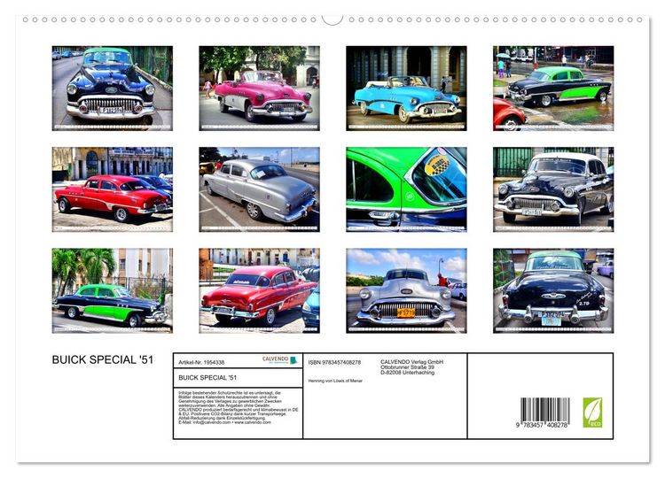 Produktbild: BUICK SPECIAL '51 (hochwertiger Premium Wandkalender 2026 DIN A2 quer), Kunstdruck in Hochglanz