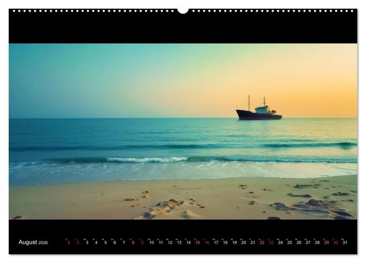 Produktbild: Puristische Landschaften (hochwertiger Premium Wandkalender 2026 DIN A2 quer), Kunstdruck in Hochglanz