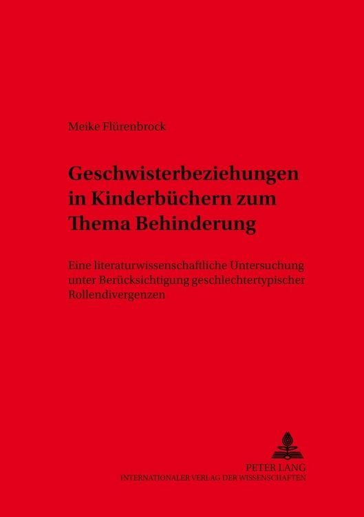 Produktbild: Geschwisterbeziehungen in Kinderb&uuml;chern zum Thema Behinderung