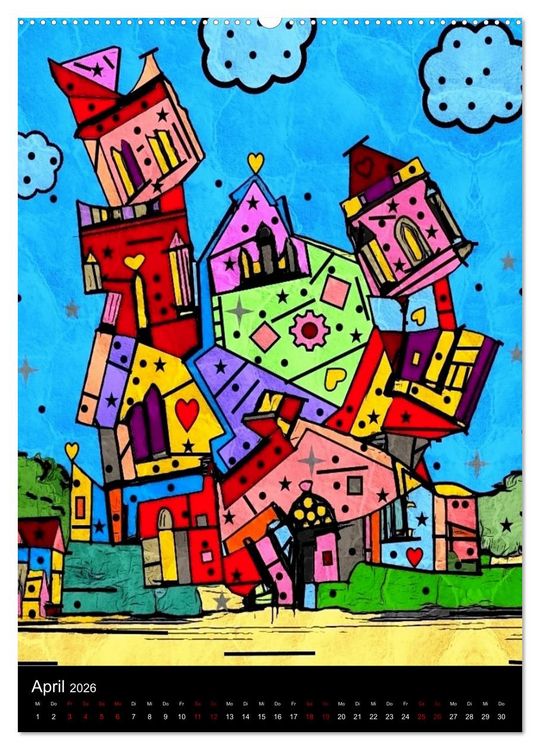 Produktbild: Die verr&uuml;ckte Welt der Popart von Nico Bielow (hochwertiger Premium Wandkalender 2026 DIN A2 hoch), Kunstdruck in Hochglanz