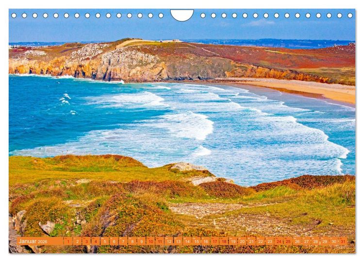 Produktbild: Ausblicke am Meer in der Bretagne und Normadie (Wandkalender 2026 DIN A4 quer), CALVENDO Monatskalender