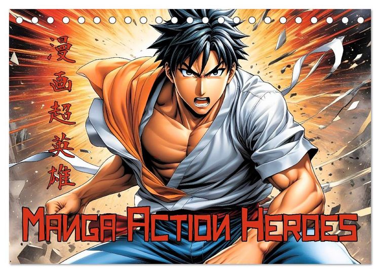 Produktbild: Manga Action Heroes (Tischkalender 2026 DIN A5 quer), CALVENDO Monatskalender