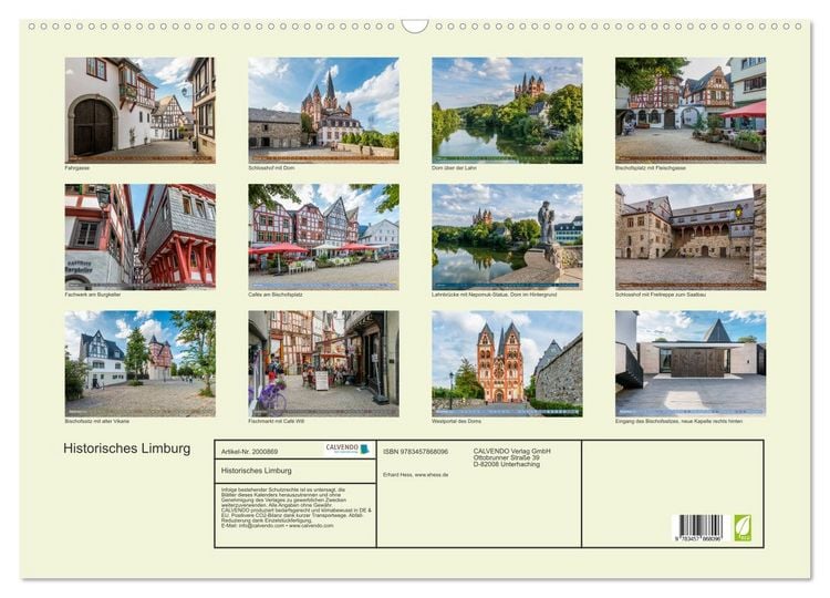 Produktbild: Historisches Limburg (Wandkalender 2026 DIN A2 quer), CALVENDO Monatskalender